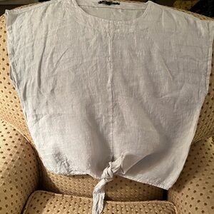 Charlie B women’s cream linen top shirt